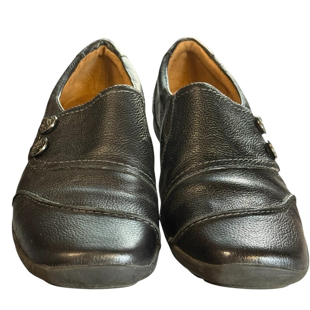 Naturalizer Black Leather Slip-On Comfort Loafers Women’s 9M - Picture 9 of 9